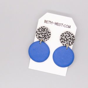 Modern Dangle Earrings | Blue/Gray/Black TITANIUM